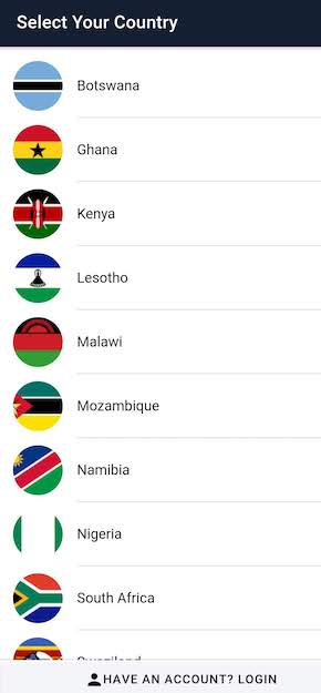 Step 1 - Select countries on Waronga